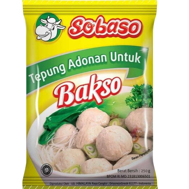 

Sobaso Tepung Adonan Bakso 250gr Kemasan Kuning