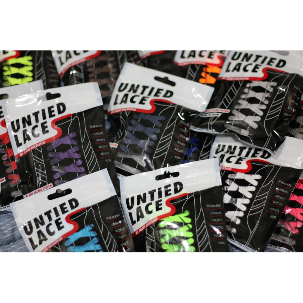 Untied Laces - 1 PASANG - Tali sepatu Elastis / Elastic shoelaces