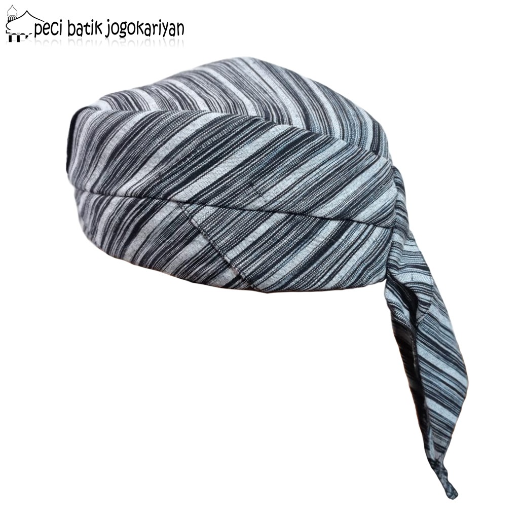 Peci Batik Jogokaryan Asli Motif Terbaru Lurik Abu Kopeah Songkok Kain Batik Jogokaryan