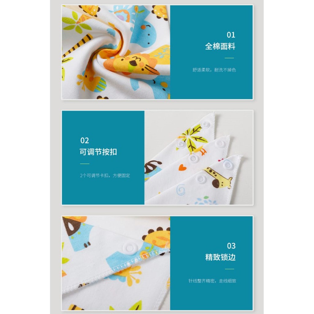 (Pimenova) Triangle BIB animal Segitiga Slaber Bayi Import bibs bayi celemek iler bayi celemek lucu