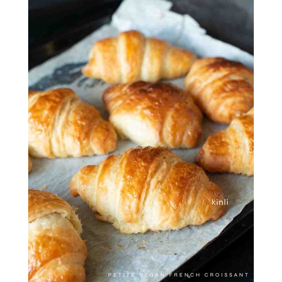 vegan butter croissant premium french pastry frozen ready to bake - 12pc