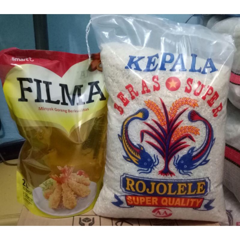 

paket sembako beras 5kg + minyak 2liter