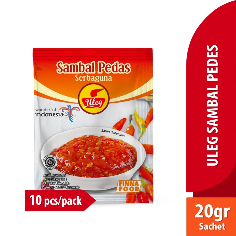 SAMBAL PEDAS ULEG FINNA 20GR ISI 10 SACHET HALAL