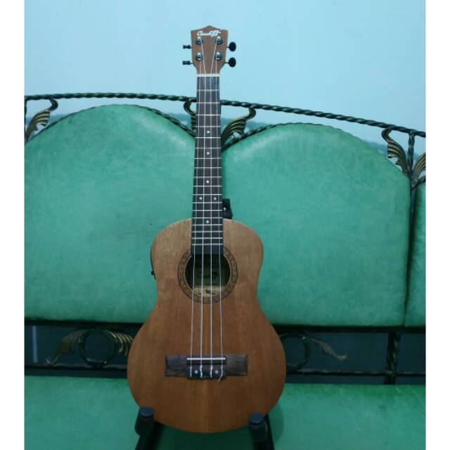 Ukulele Elektrik Tenor Cowboy Coklat Tua Eq Toner Murah Jakarta