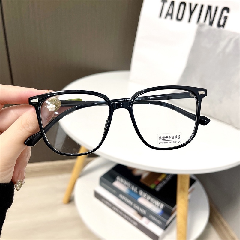 Kacamata Anti Blue Light Bentuk Persegi Warna-Warni Gaya Korea Retro TR90