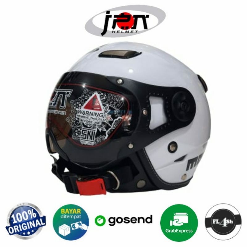Helm Momo Pilot Kawai JPN Original Putih Glossy