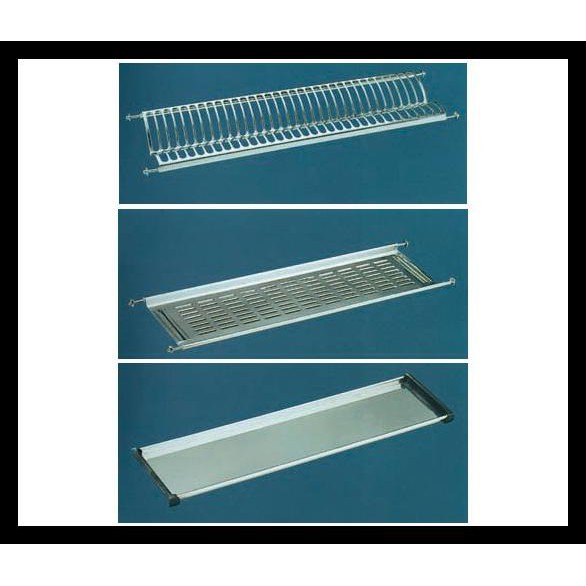 (100Cm) Rak Piring & Gelas Stainless Steel Kitchen Kabinet Dish Rack
