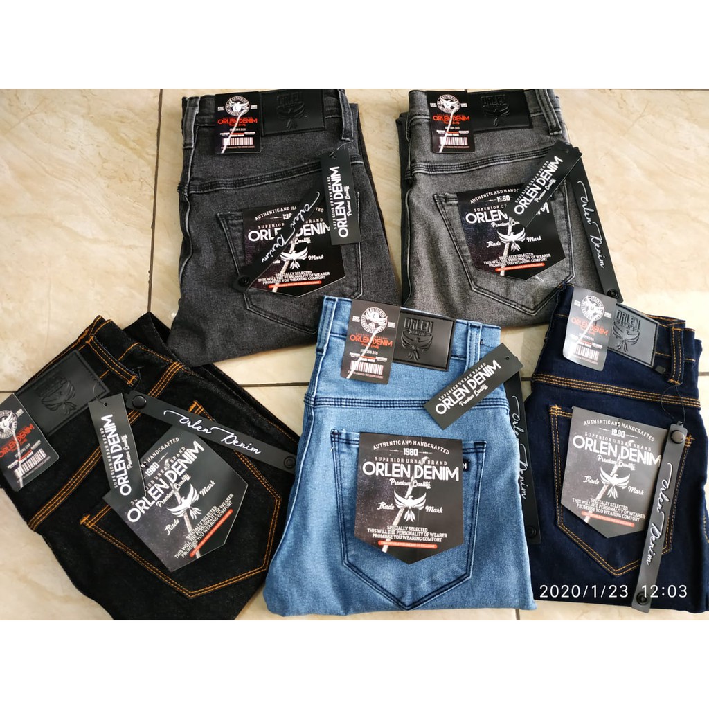  Celana  jeans original orlen denim semi cutbry Shopee 