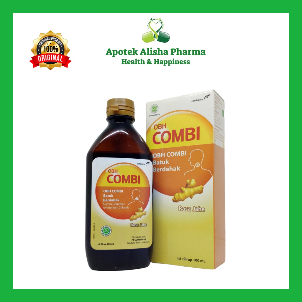 OBH Combi Sirup 100ml - OBH Combi Regular Syrup Obat Batuk Berdahak Rasa Mint/Jahe / Obat Batuk Hitam Combi