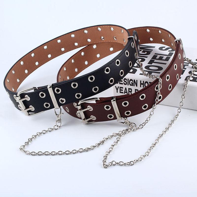 YMF - RING BELT RANTAI KOREA / IKAT PINGGANG WANITA / FREE RANTAI DOUBLE ( 2layer )