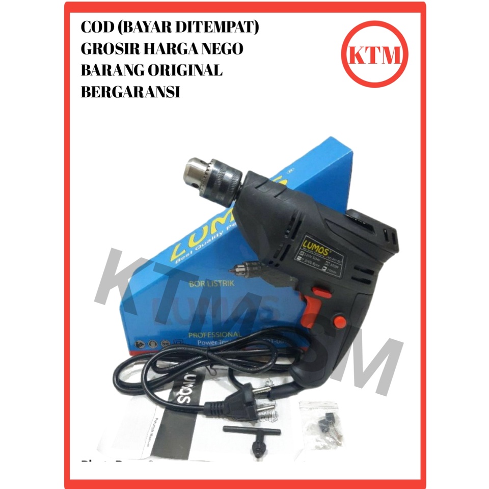 [COD] MESIN BOR DRILL 10 MM BOR KAYU TEMBOK PLASTIK / BOR LISTRIK BOR TANGAN KAYU BAJA RINGAN LUMOS 