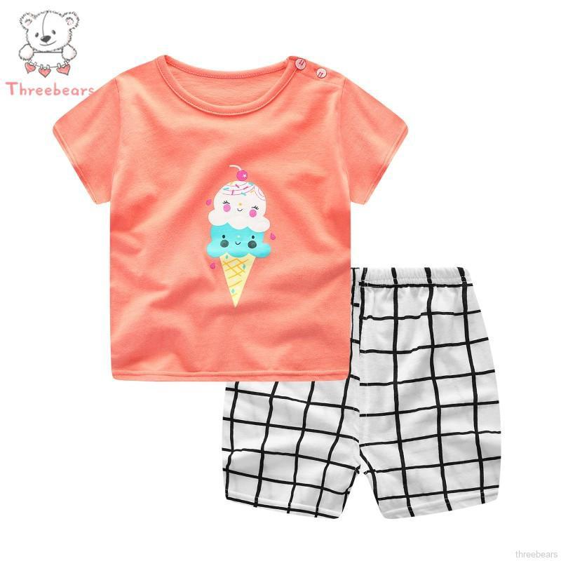 Setelan Kaos T-Shirt Bayi Laki-laki Lengan Pendek Gambar ...