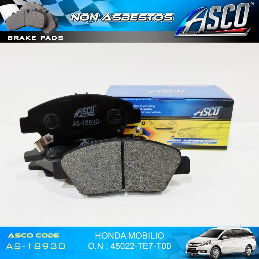 Brake Pad Depan Set Honda Mobilio ASCO Non Asbestos