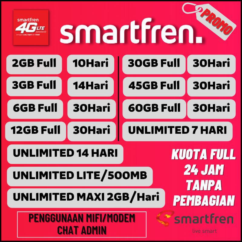 kuota Smartfren murah paket data