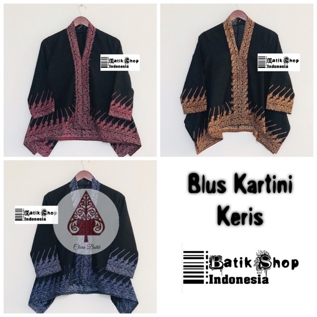 Batik Blus Kartini Keris  Atasan Kebaya  Modang Blouse     Jumbo  Premium Modern