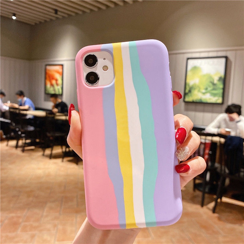 [SOFTCASE] Liquid Rainbow Realme C1 C2 C3 C11 C12 C15 C15 7i 3 pro 5 pro C20 c21 c31 c35 c11 2021 C25 reno 4 5 pro 3-2