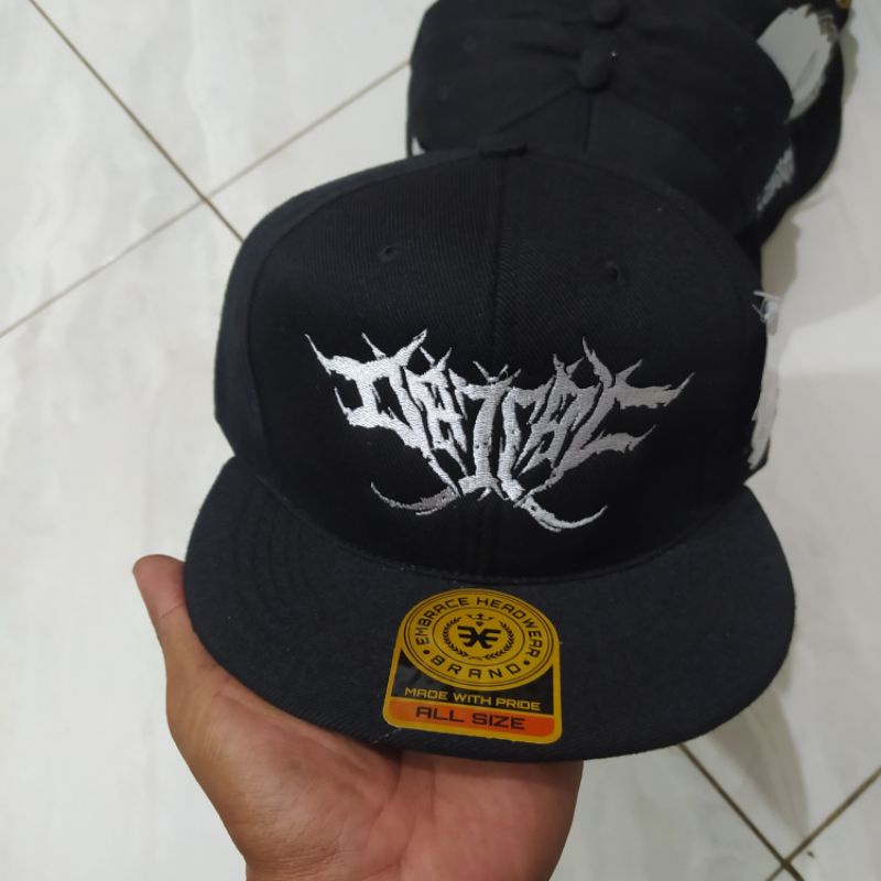 Topi Snapback metal distro pria Bordir Dajjal