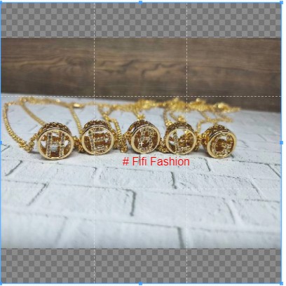 Fifi Fashion Kalung Huruf Abjad Inisial Mutiara Gold Perhiasan Wanita Trend Artis NEW 12#