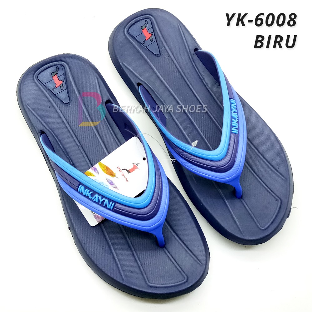 Sandal Jepit Karet Pria - Sandal Karet Pria Inkayni YK-6008 39 - 44 Anti Air - Ringan &amp; Anti Slip