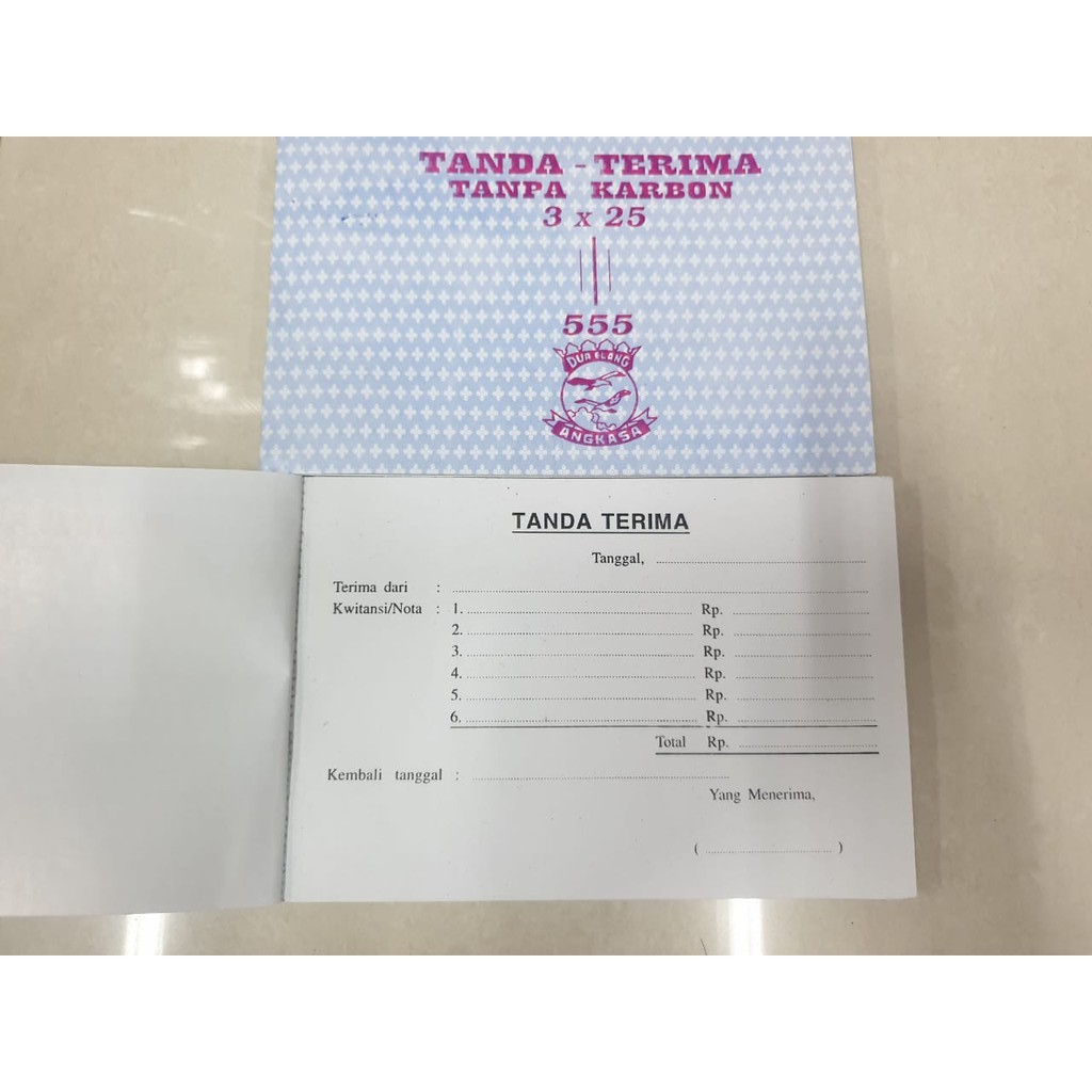 

BUKU TANDA TERIMA RUPIAH NCR 3PLY