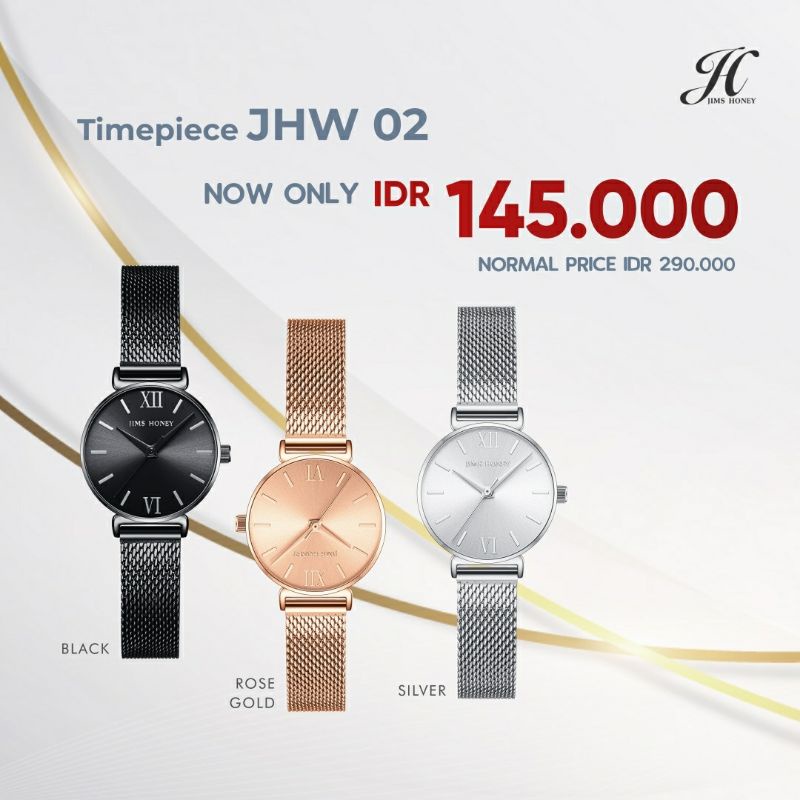 JHW 02 JAM TANGAN WANITA JIMS HONEY WATER RESISTANT JIMSHONEY WATCH JHW02