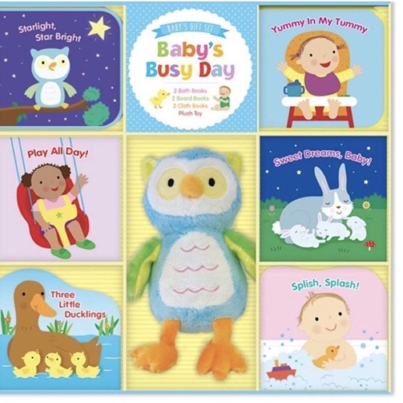 baby's gift set baby's busy day bath book board book cloth book