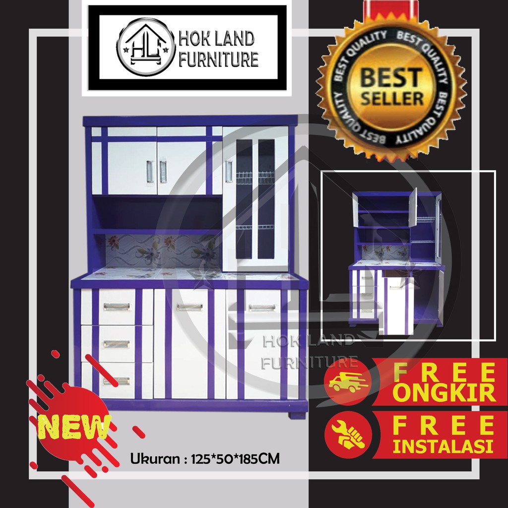 Lemari sayur 3 pintu lemari rak piring dapur minimalis / Lemari Sayur 3Pintu Kayu Multiplek / LS40