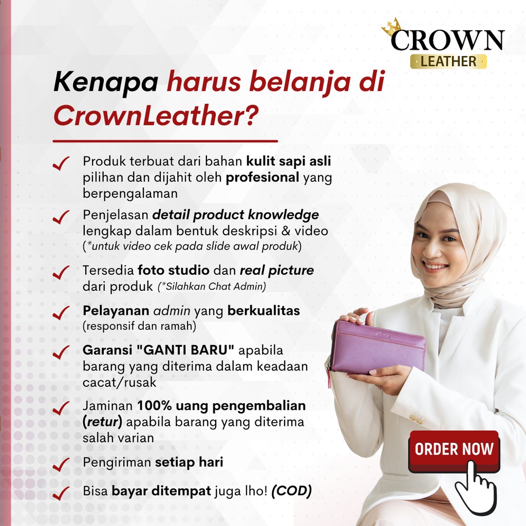 Amyra - Dompet Wanita Kulit Asli