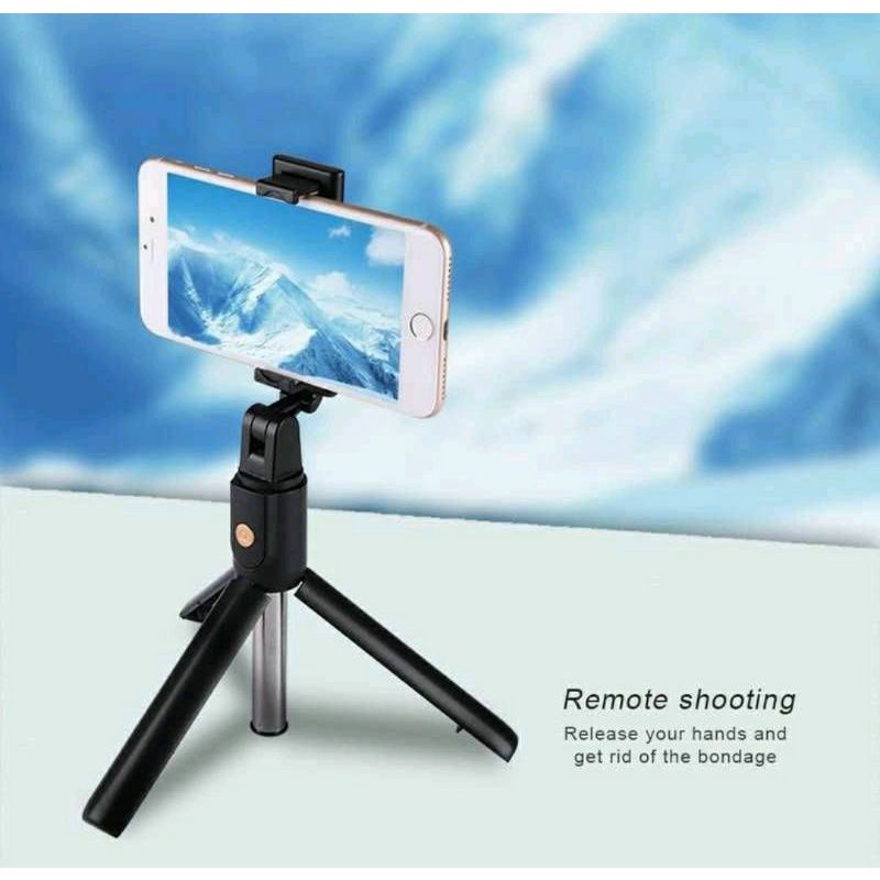 K07 TRIPOD 2 IN 1 / MINI DEKSTOP TONGSIS TRIPOD SELFIE STICK BLUETOOTH