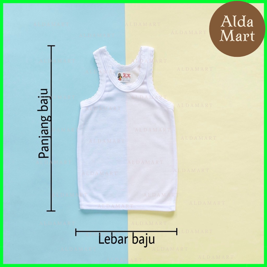 (3 pcs) Kaos Kutang Dalam Bayi Putih Berkualitas