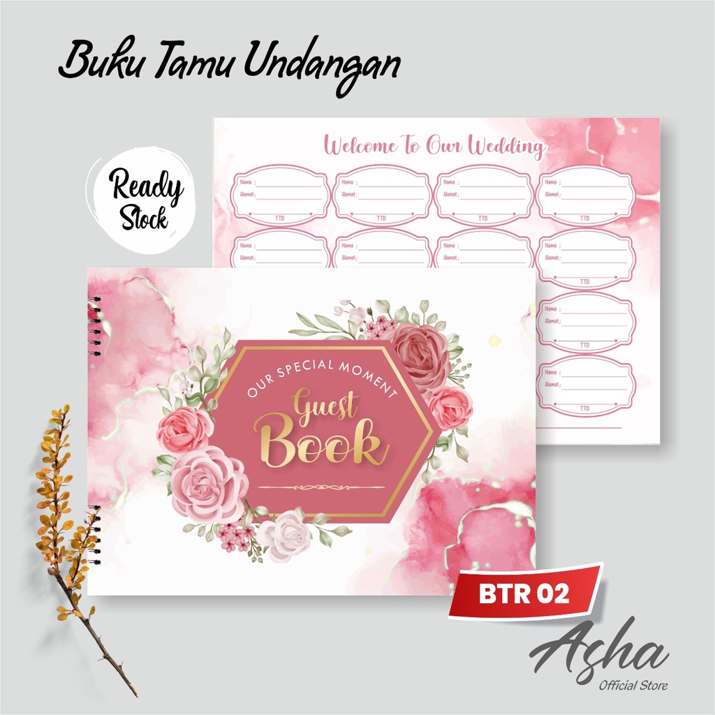 Jual Buku Tamu Undangan Pernikahan Guest Book Buku Tamu Undangan Nikah Ready Btr Shopee