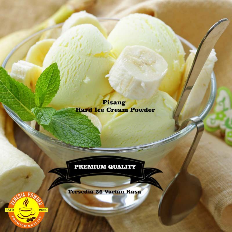 

HARD ICE CREAM RASA PISANG TERLARIS - BUBUK ES KRIM RASA PISANG - BUBUK ES KRIM