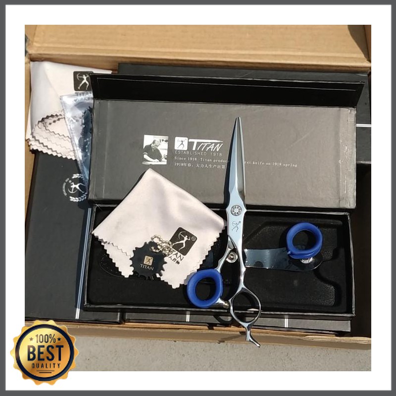 

Waqasd Shop - Hair Scissor Titan Shears Gunting Titan 6 Inch Material VG10-STEEL TK-2450-1513