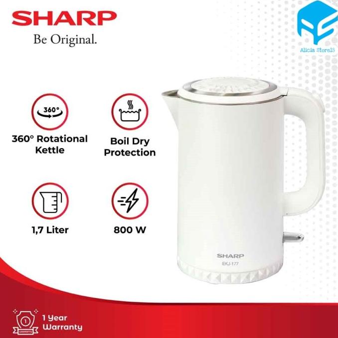 Sharp EKJ-177 Teko Listrik 1.7L - Putih