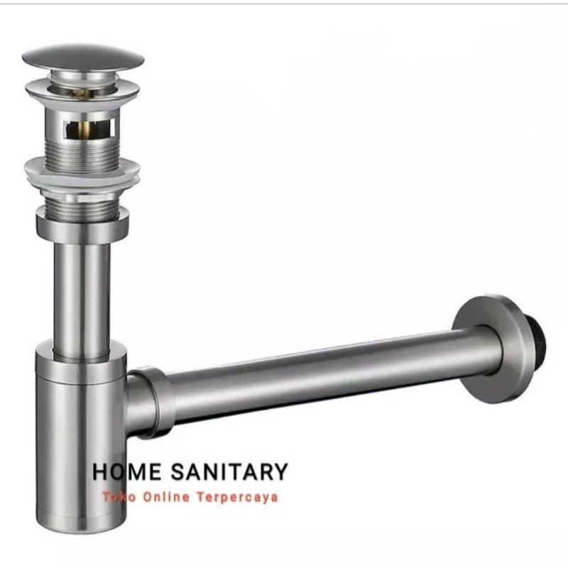 SIFON PEMBUANGAN WASTAFEL SIFON BOTOL STAINLESS STEEL AFUR WASTAFEL