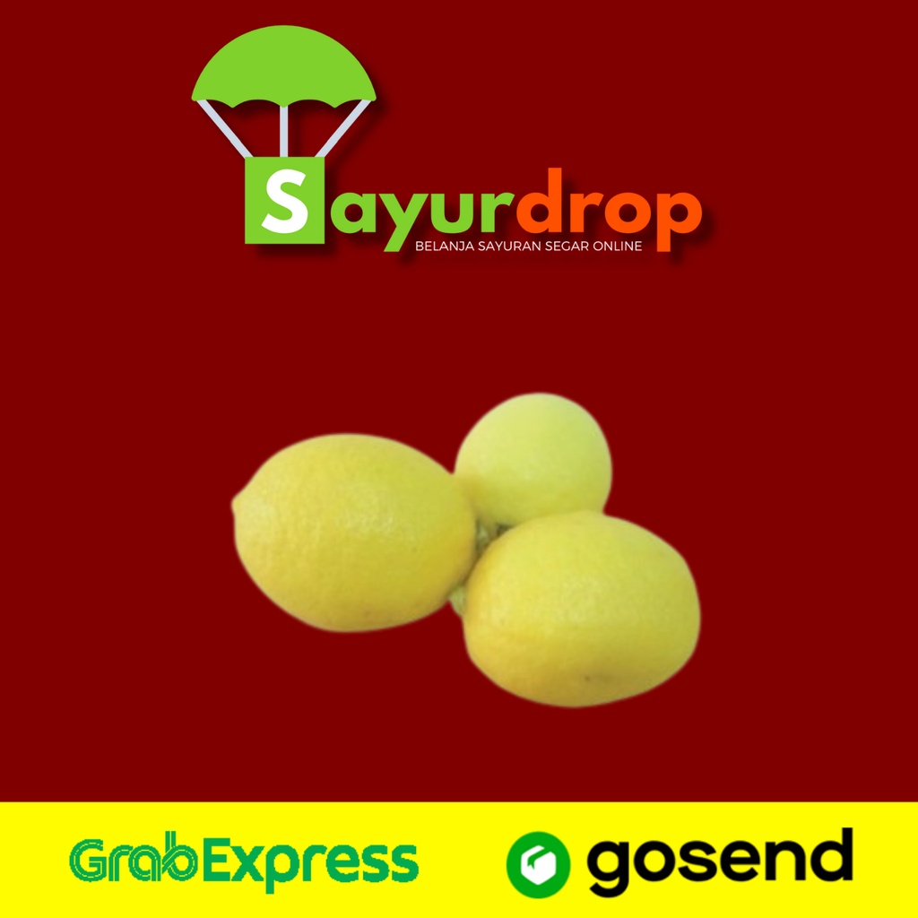 

Lemon Impor Cina 500 Gram - Segar Higienis Murah Cepat - Instant/Same Day Delivery (Sayurdrop)