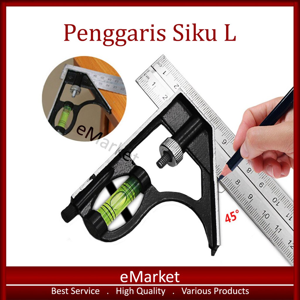 

Penggaris Siku L / Waterpass Kombinasi Square Ruler