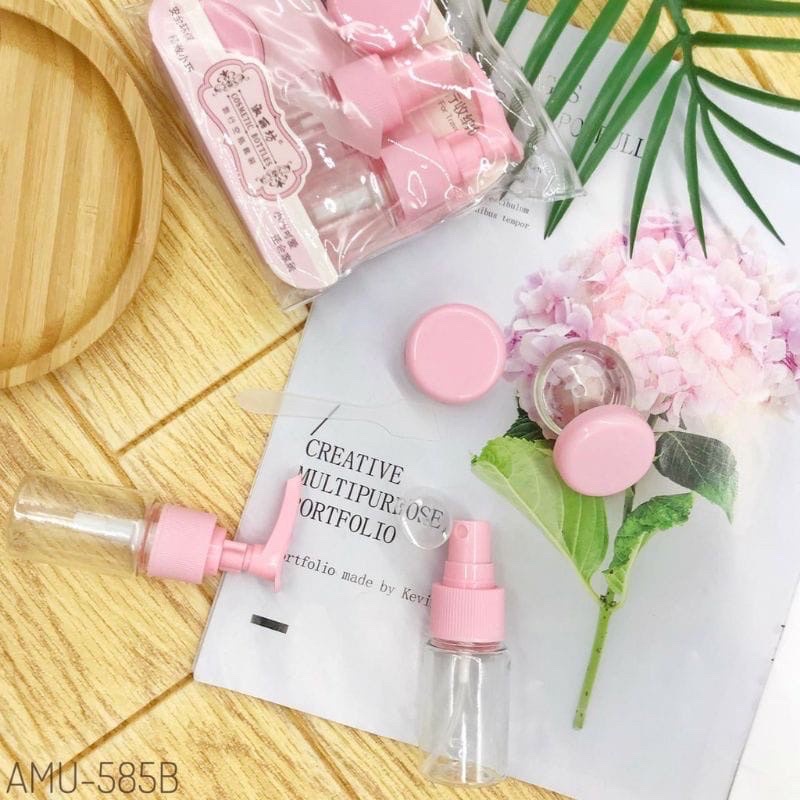 Botol spray 100ml botol parfum botol semprot / botol set travel pouch gantung