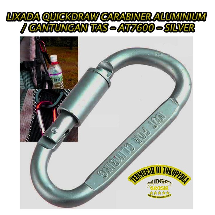 Carabiner Aluminium / Gantungan Tas LIXADA Quickdraw - AT7600