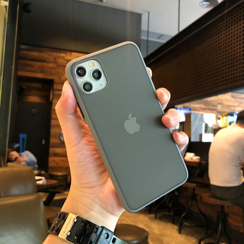 Casing Iphone 13 Pro Max 13 12 11 Pro Max X Xr Xs Max 7 8 Plus Warna Matte Abu-Abu Anti Jatuh Dan Sidik Jari