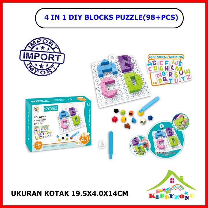  Mainan  edukasi  anak  puzzle DIY  BLOCKS belajar sensorik 