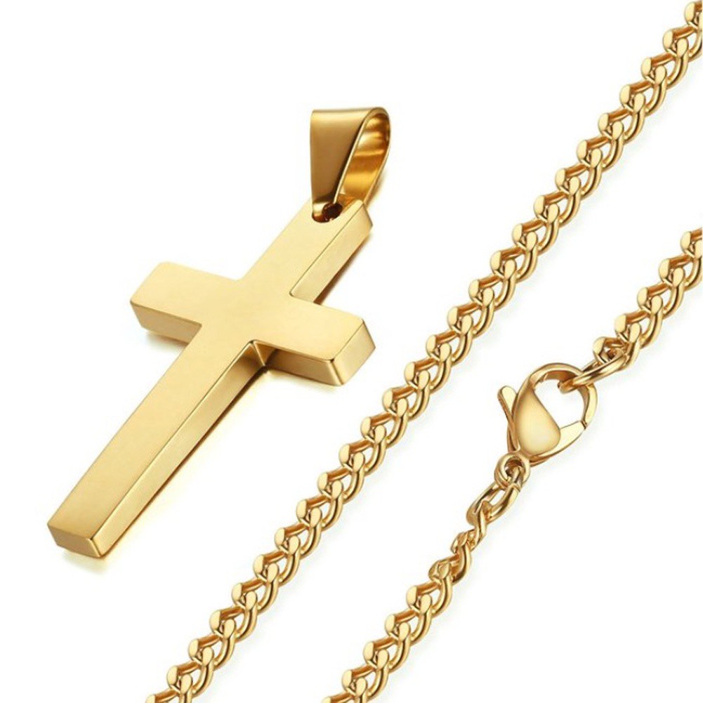 Fashion Crucifix Cross Mens Womens Pendant Necklace Chain Jewellery Gifts Hot Wholesale