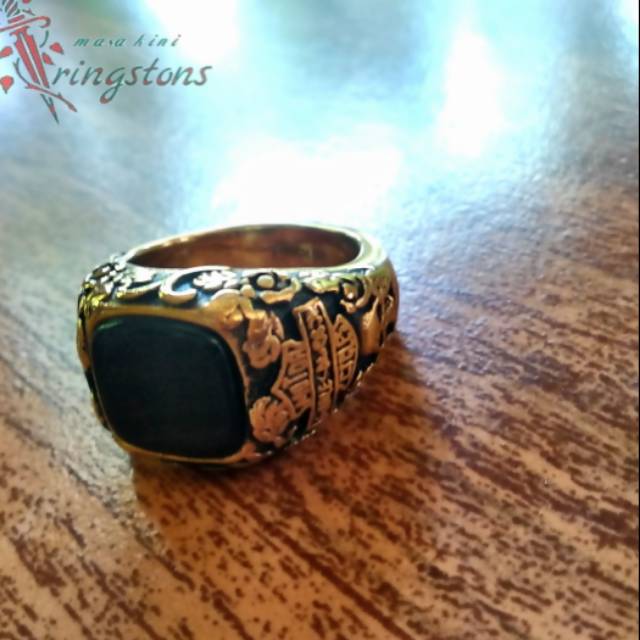 Cincin Pria Keren Biker Harley Cincin Black Gold