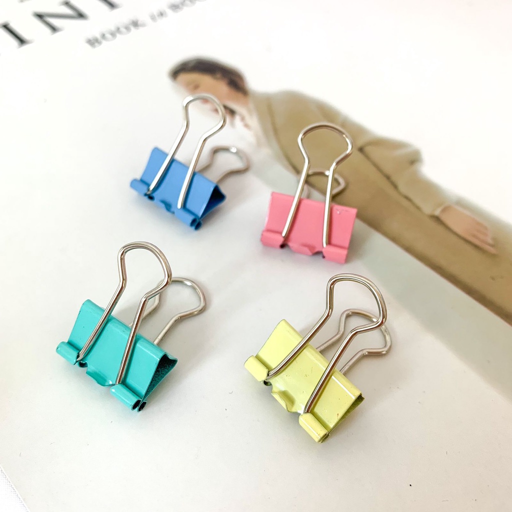 

Jepitan Binder Deli Clip Jepit klip Binder Clip Smile Jepit File Penjepit Paper Clip WARNA PASTEL PINK UNGU TOSCA KUNING BIRU