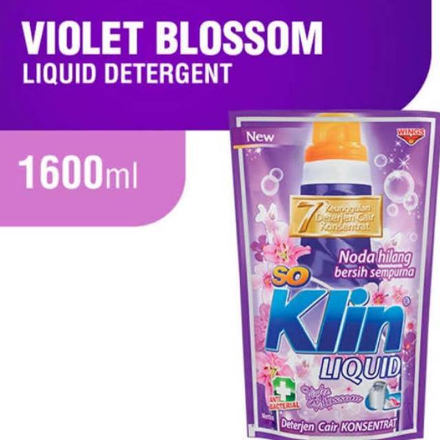 Promo Murah So Klin Liquid Softergent (Violet Blossom) 1600ml SoKlin Cair Deterjen