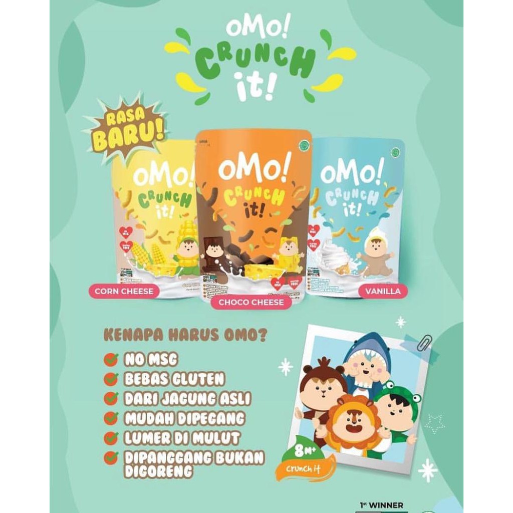 OMO! CRUNCH IT Snack Sehat Bayi Cemilan Bayi