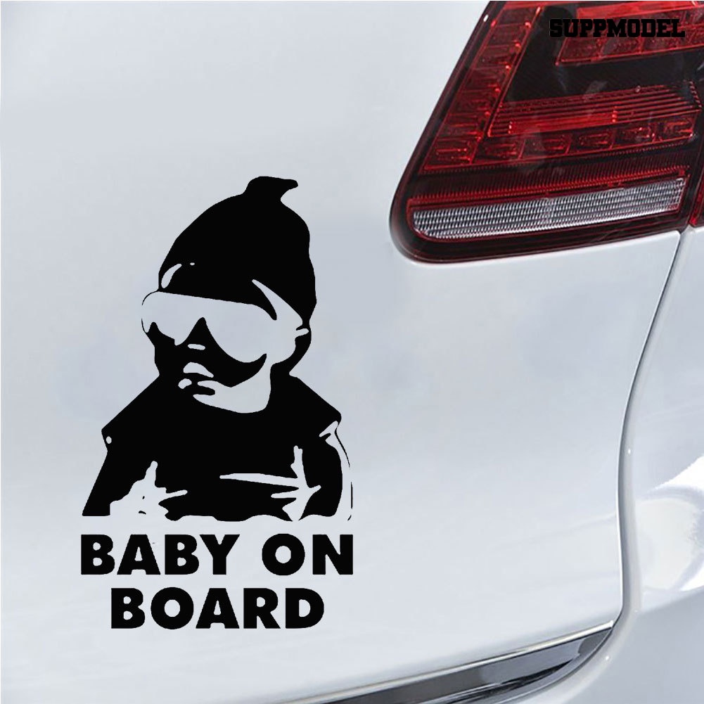 Stiker Reflektif Motif Baby on Board Untuk Dekorasi Bodykaca Jendela Mobil