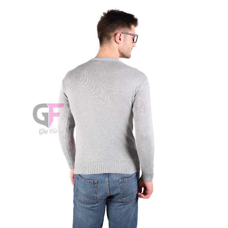 GIOFLO Sweater Laki Laki Sweatshirt Casual Pria Abu / SWE 1004