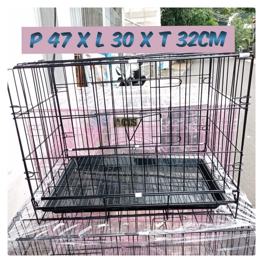 Kandang Lipat kucing anjing kandang besi GOJEK GRAB