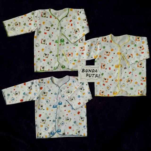 K-TA SNI 3 pcs Atasan Lengan Panjang MOTIF Newborn Shaqueen Katun Kaos Baju Bayi